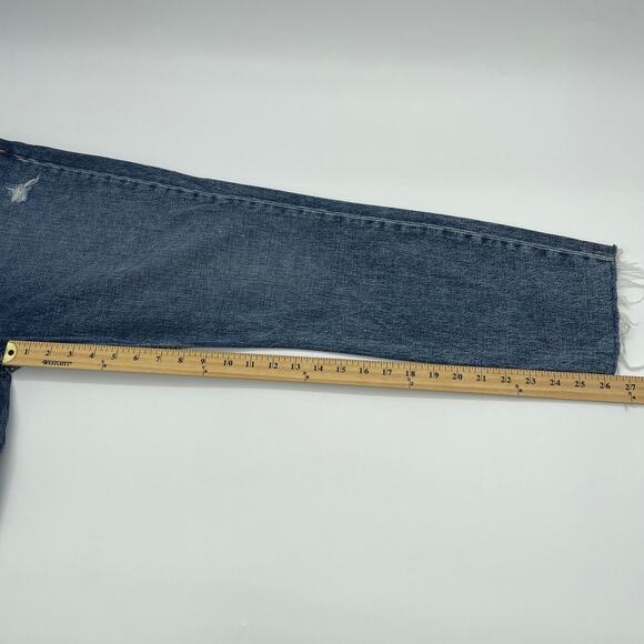 New GRLFRND Jeans Karolina High Waist Size 32 Skinny Raw Hem Crop Button Fly - Picture 13 of 14